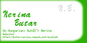 nerina butar business card